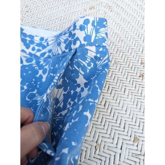 Boden Women Blue Dandelion Print Wide Leg Cotton Blend Cropped Pants Size 16 - Picture 6 of 13